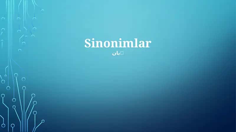 Sinonimlar