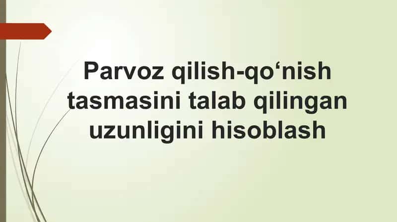 Parvoz qilish-qo‘nish tasmasi (PKQT) uzunligini aniqlash
