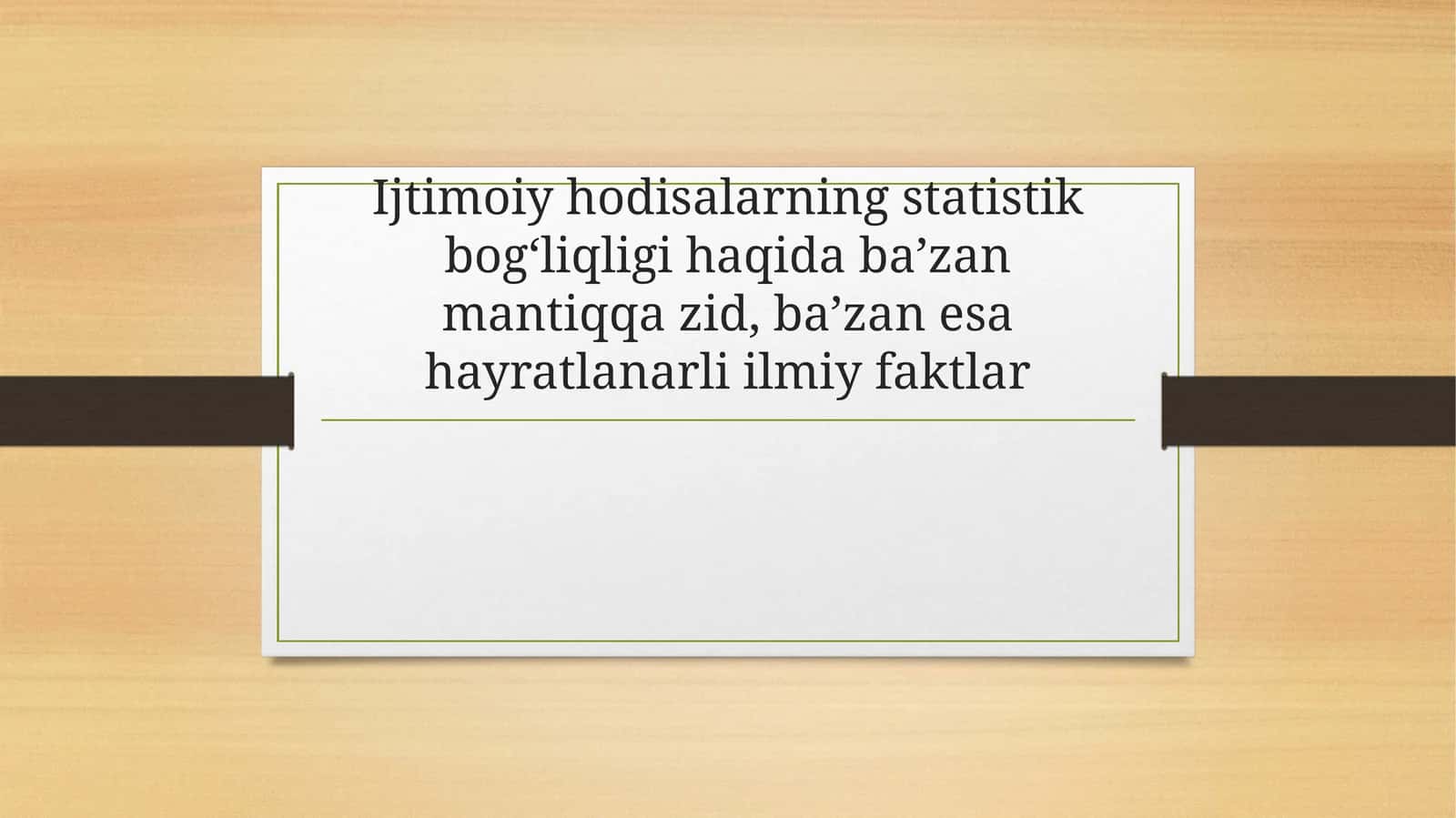 Ijtimoiy hodisalarning statistik bog‘liqliklari