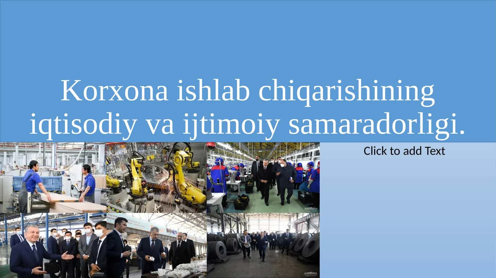 Korxona faoliyatining iqtisodiyotdagi roli.
