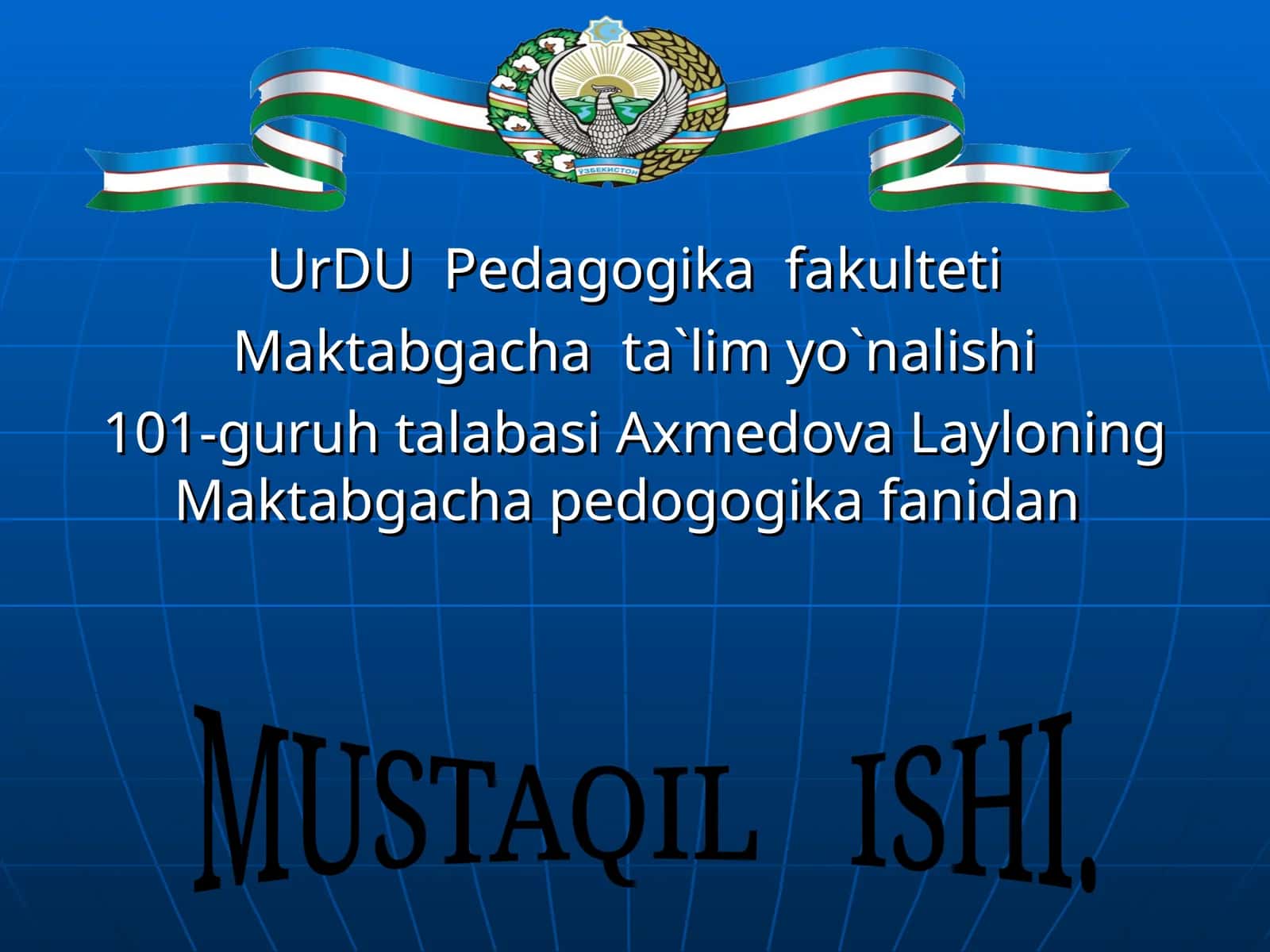 Kadrlar tayyorlash milliy dasturi.
