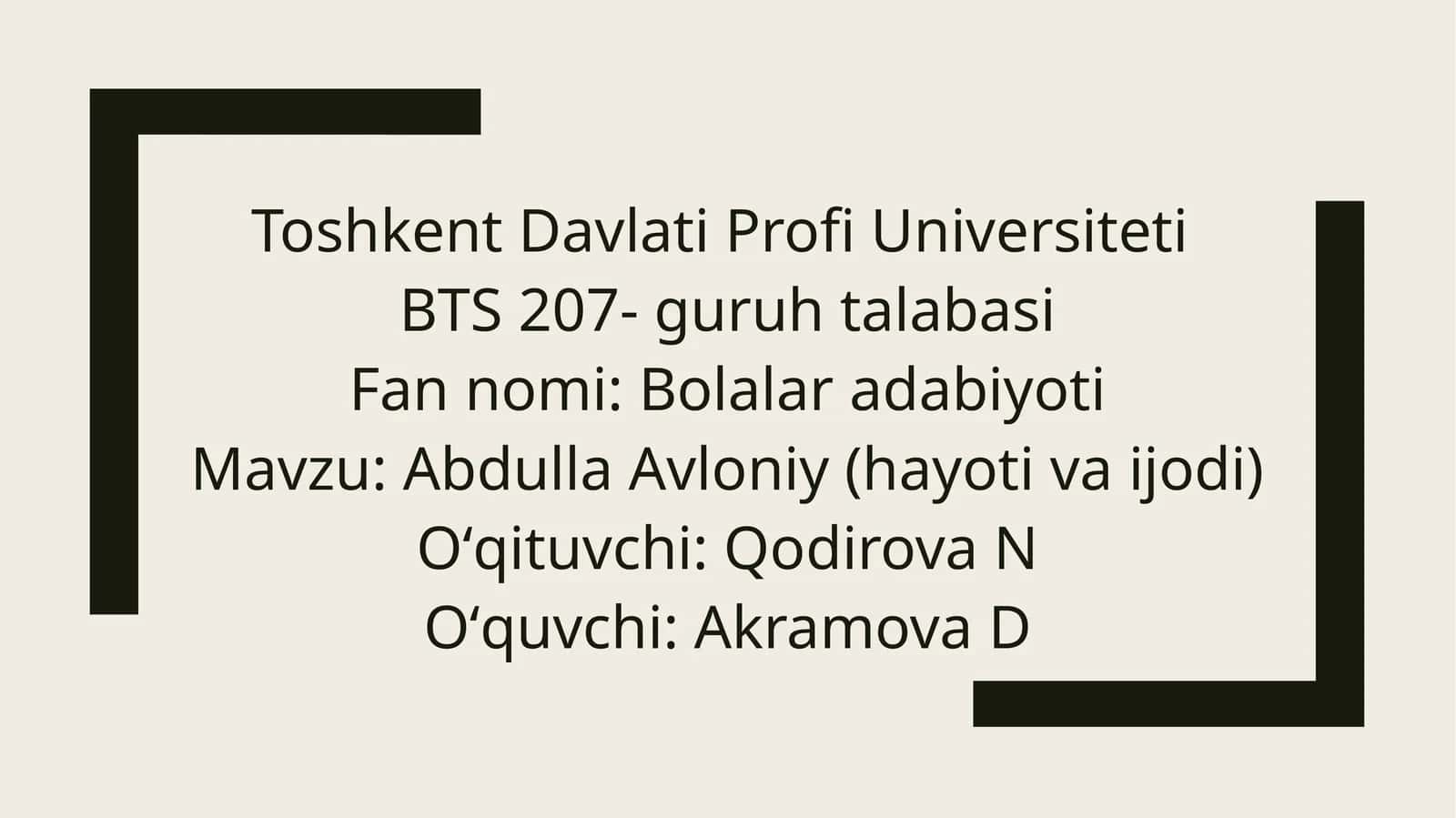 Abdulla Avloniy (hayoti va ijodi)