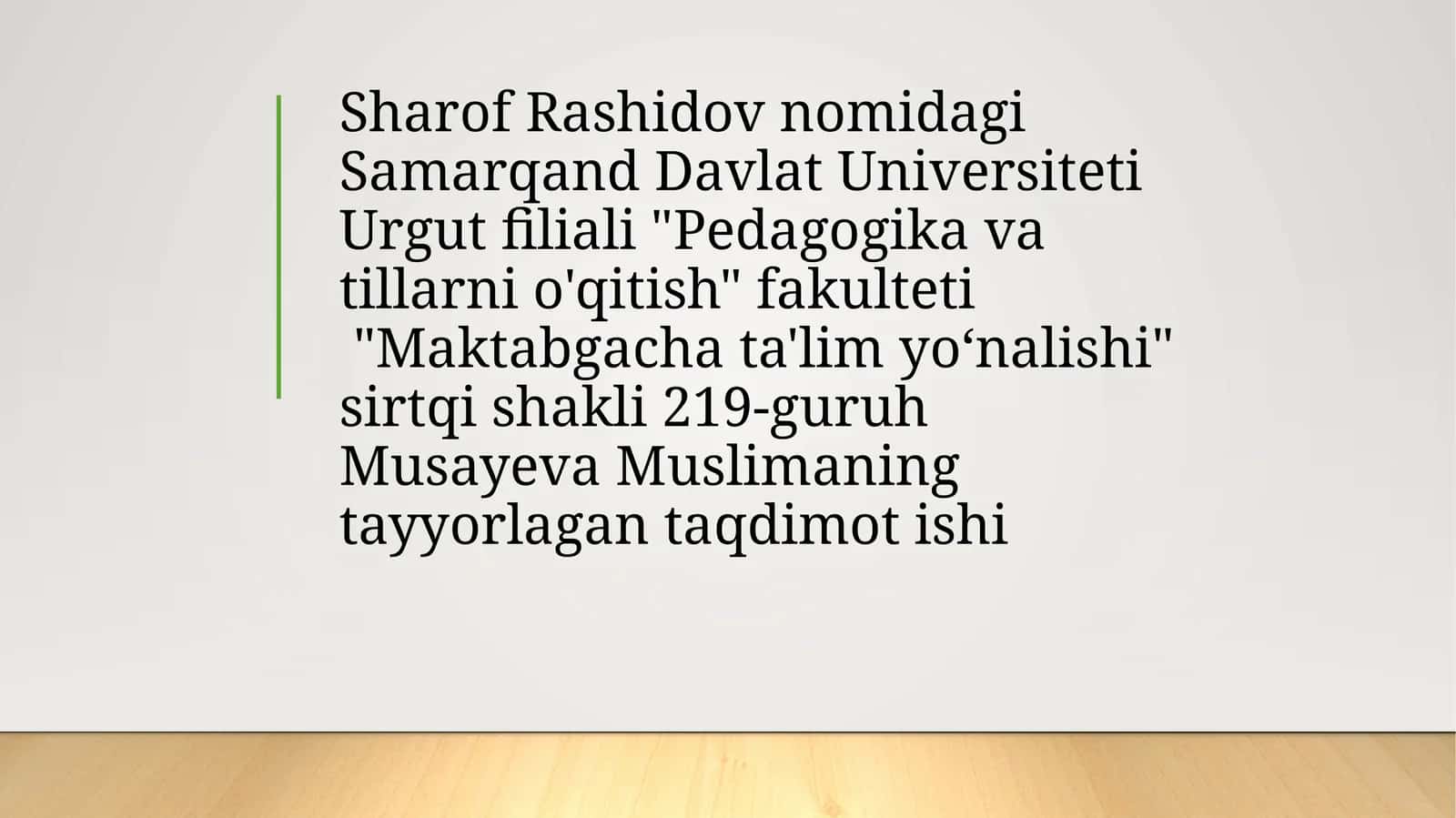 Kichik guruhda tabiatga oid o‘yinlarni tashkil etishning mashg‘ulot ishlanmalarini tuzish