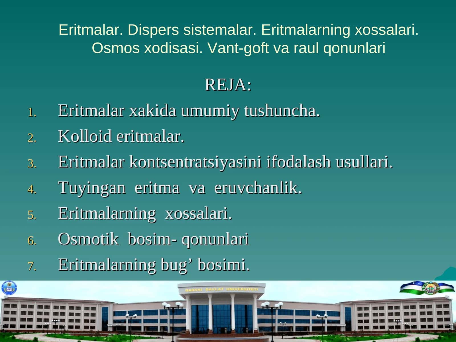 Eritmalar haqida umumiy tushuncha