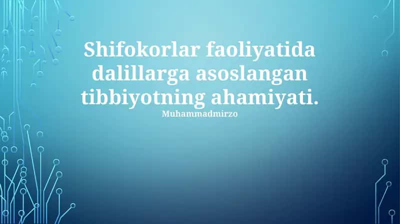 Dalillarga asoslangan tibbiyot