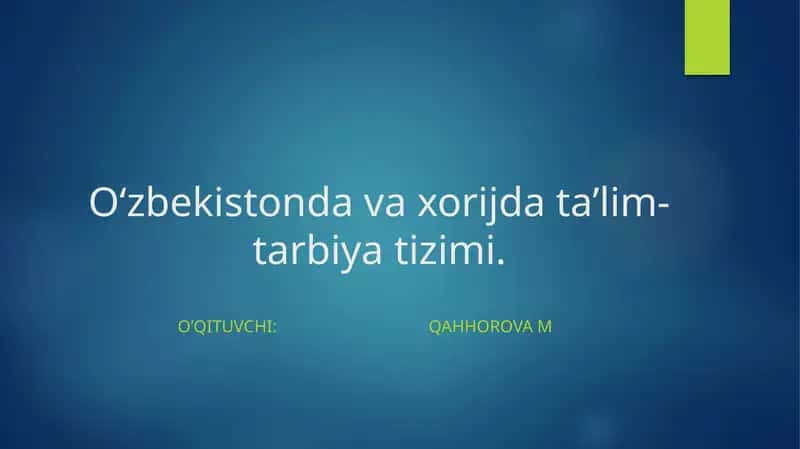 Amerika Qo‘shma Shtatlarida ta’lim tizimi