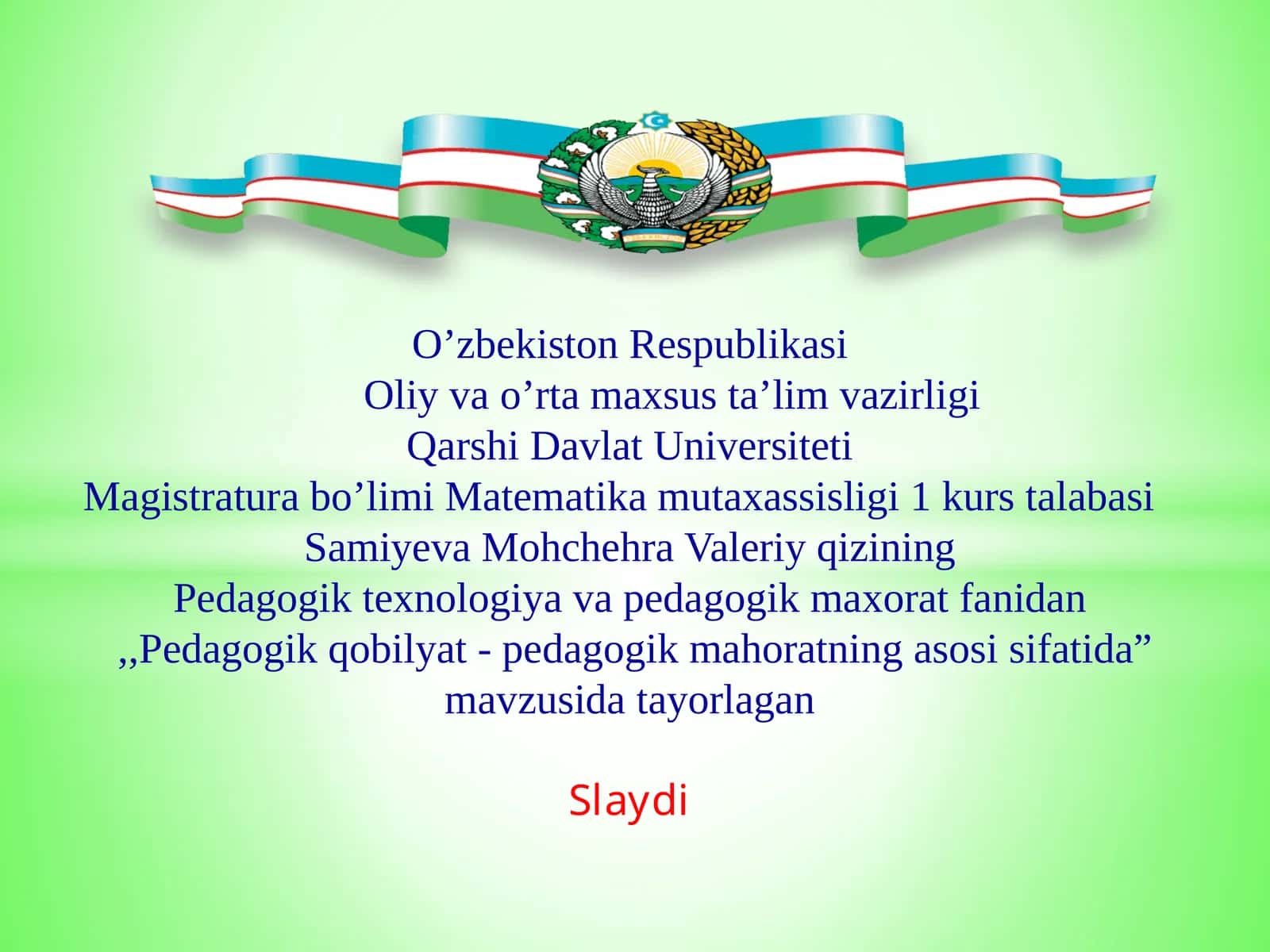 Pedagogikqobilyat–pedagogikmahoratningasosisifatida
