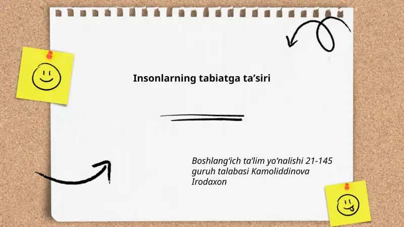 Insonlarning tabiatga ta'siri