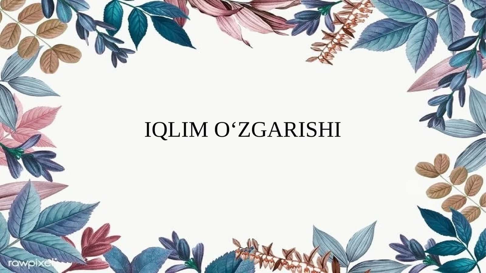 Iqlim O‘zgarishi