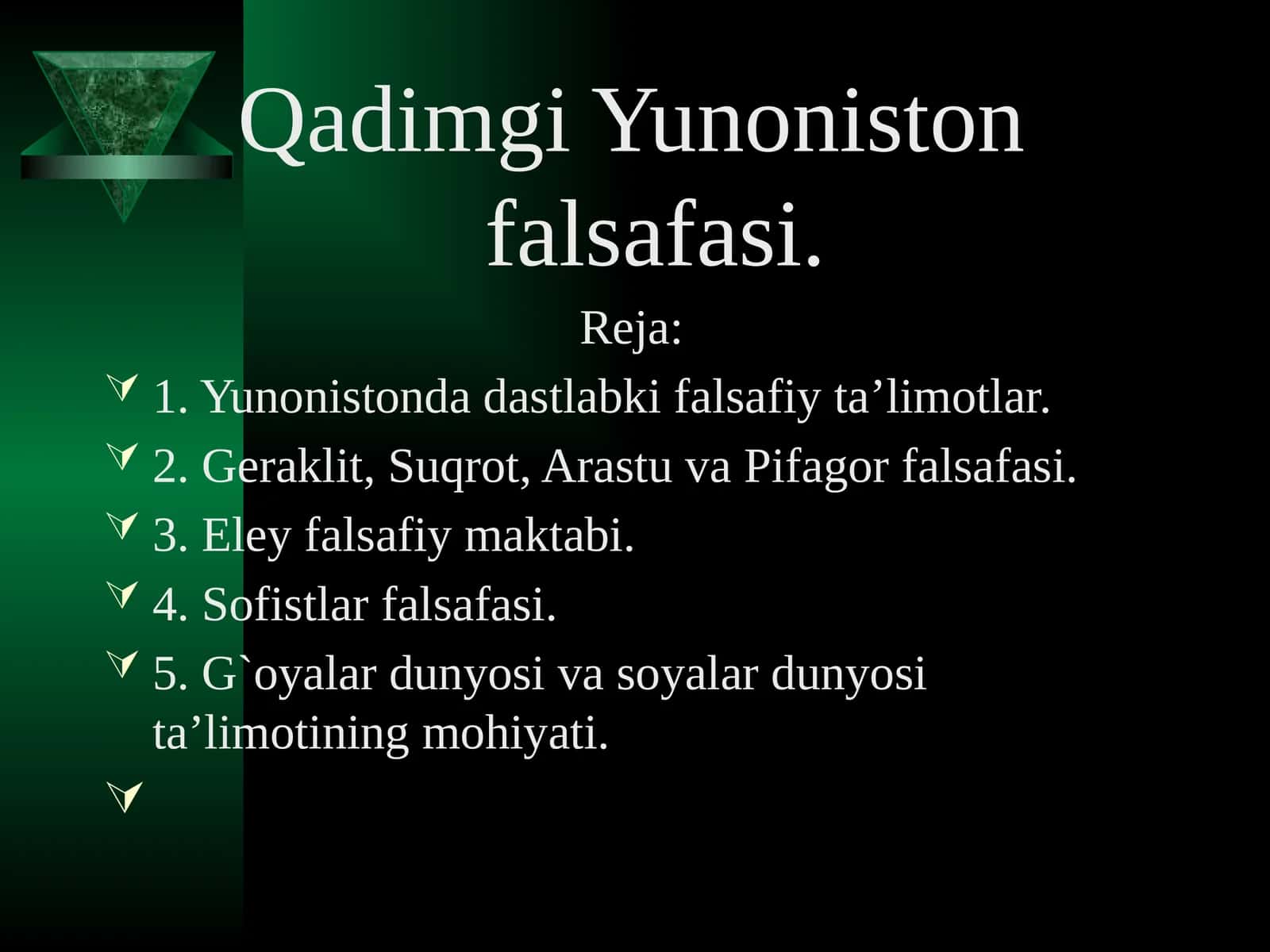 Qadimgi Yunoniston falsafasi