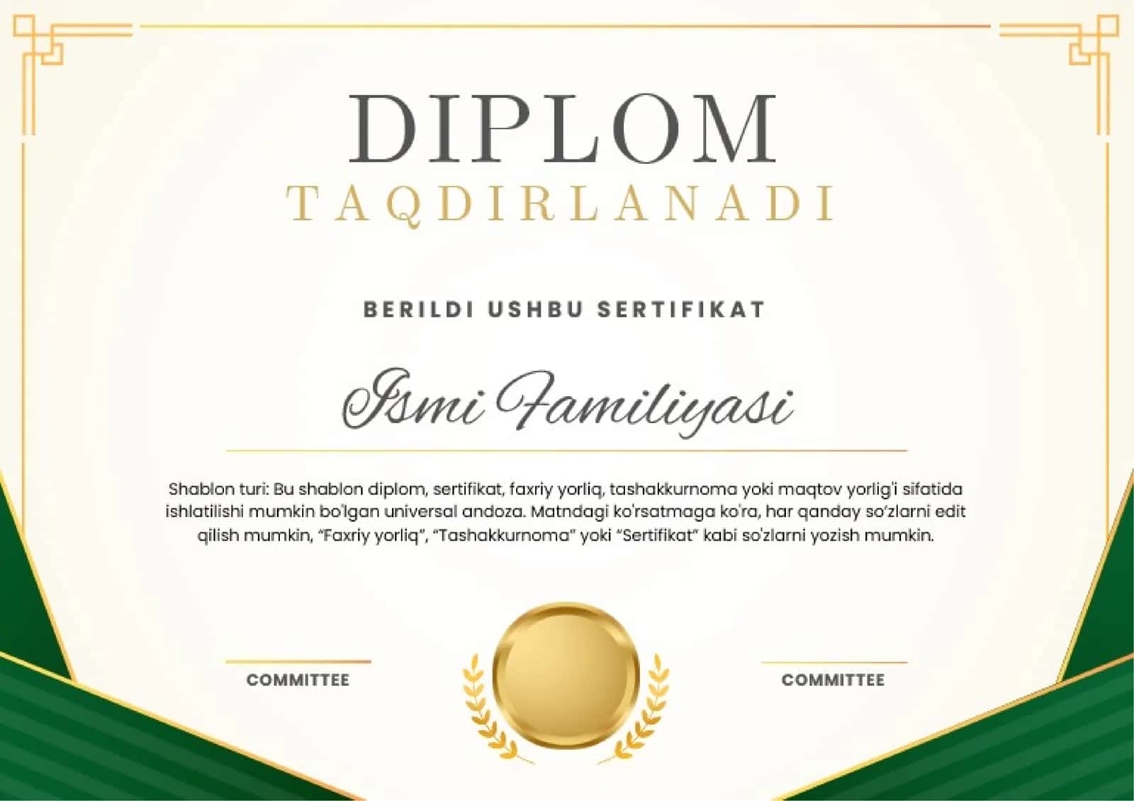 Shablon Diplom