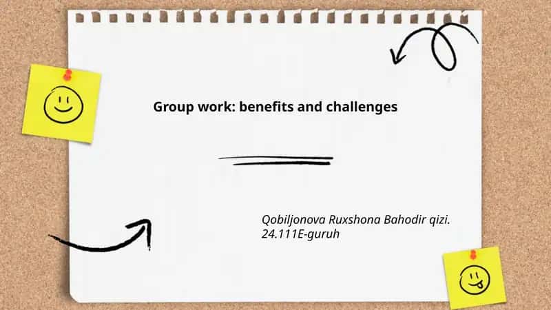 Group work: benefits and challenges