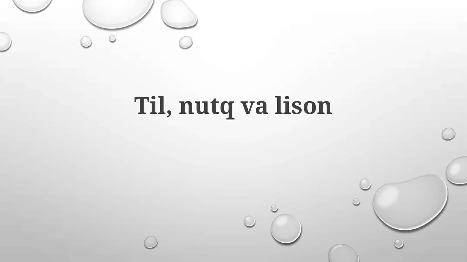 Til, nutqvalison