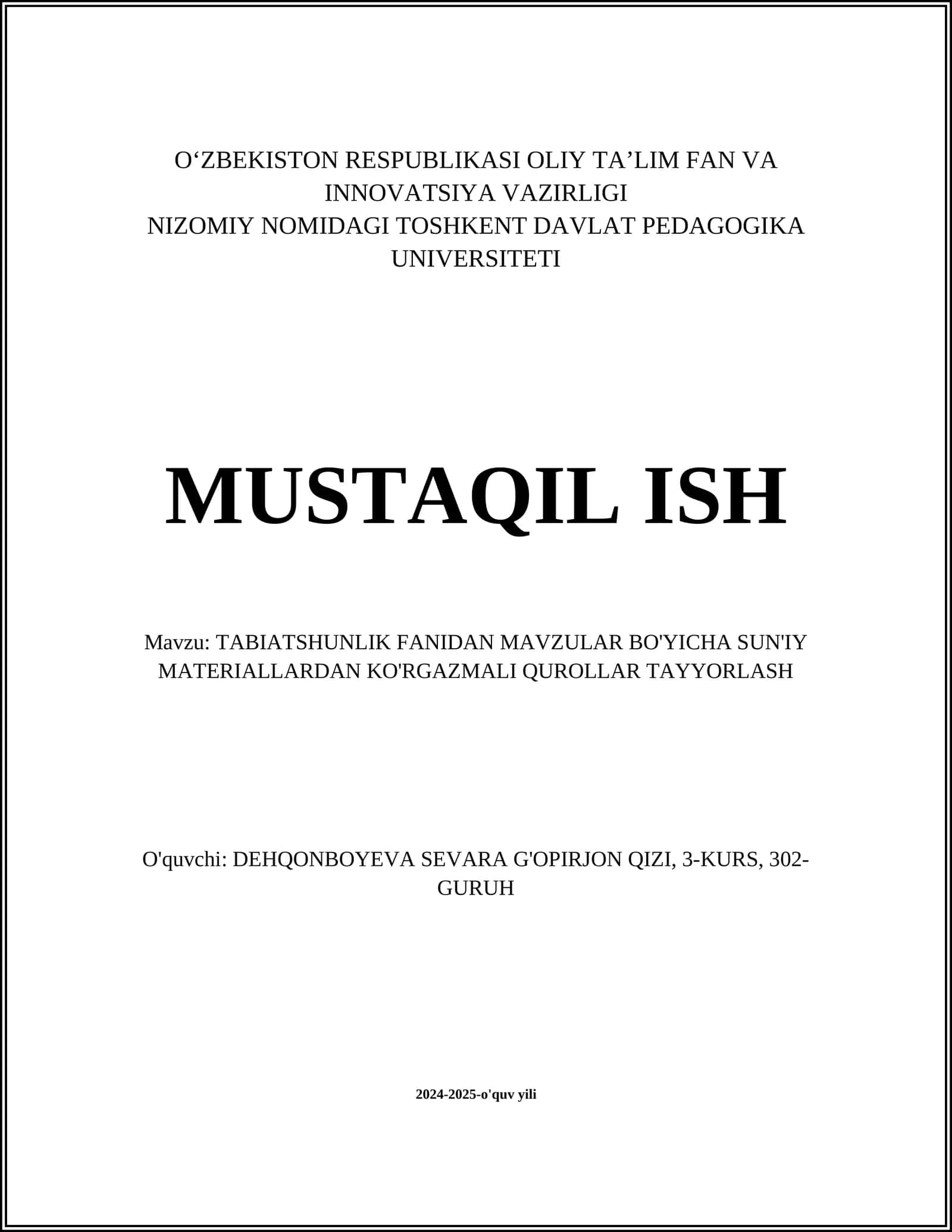 Matolar va to'qimachilik mahsulotlari tayyorlash