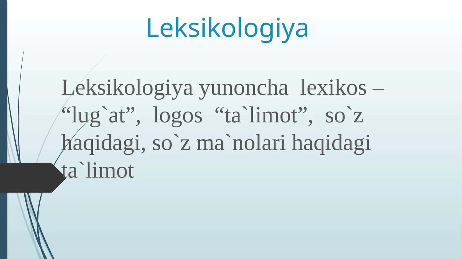 Leksikologiya