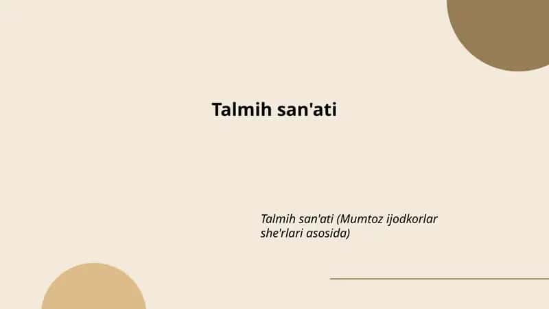 Talmih san'ati