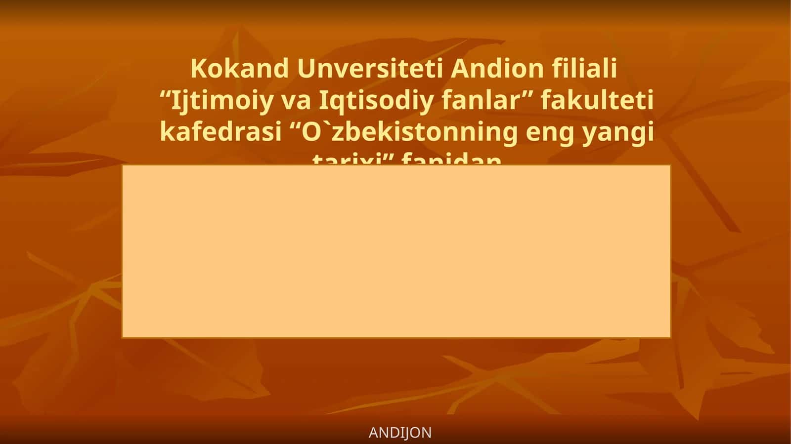 7-mavzu.O‘zbekistonRespublikasidagiijtimoiysohadagiislohotlar