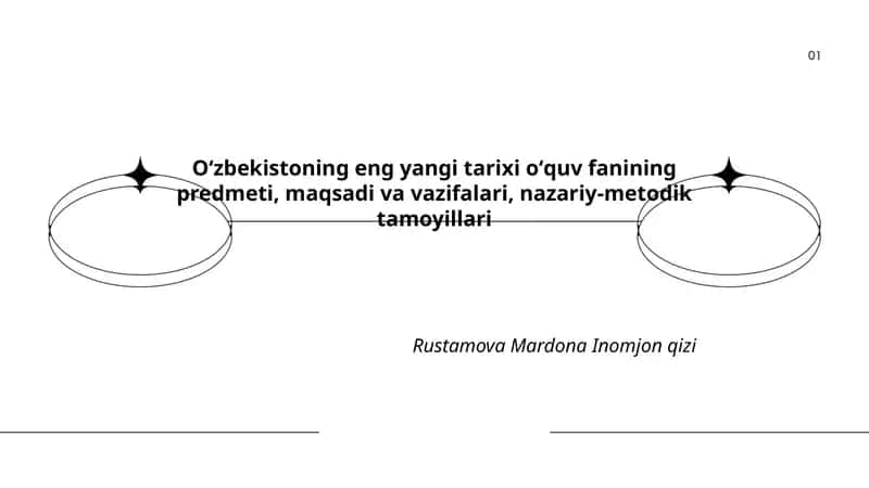 Oʻzbekistoning eng yangi tarixi oʻquv fanining predmeti, maqsadi va vazifalari, nazariy-metodik tamoyillari