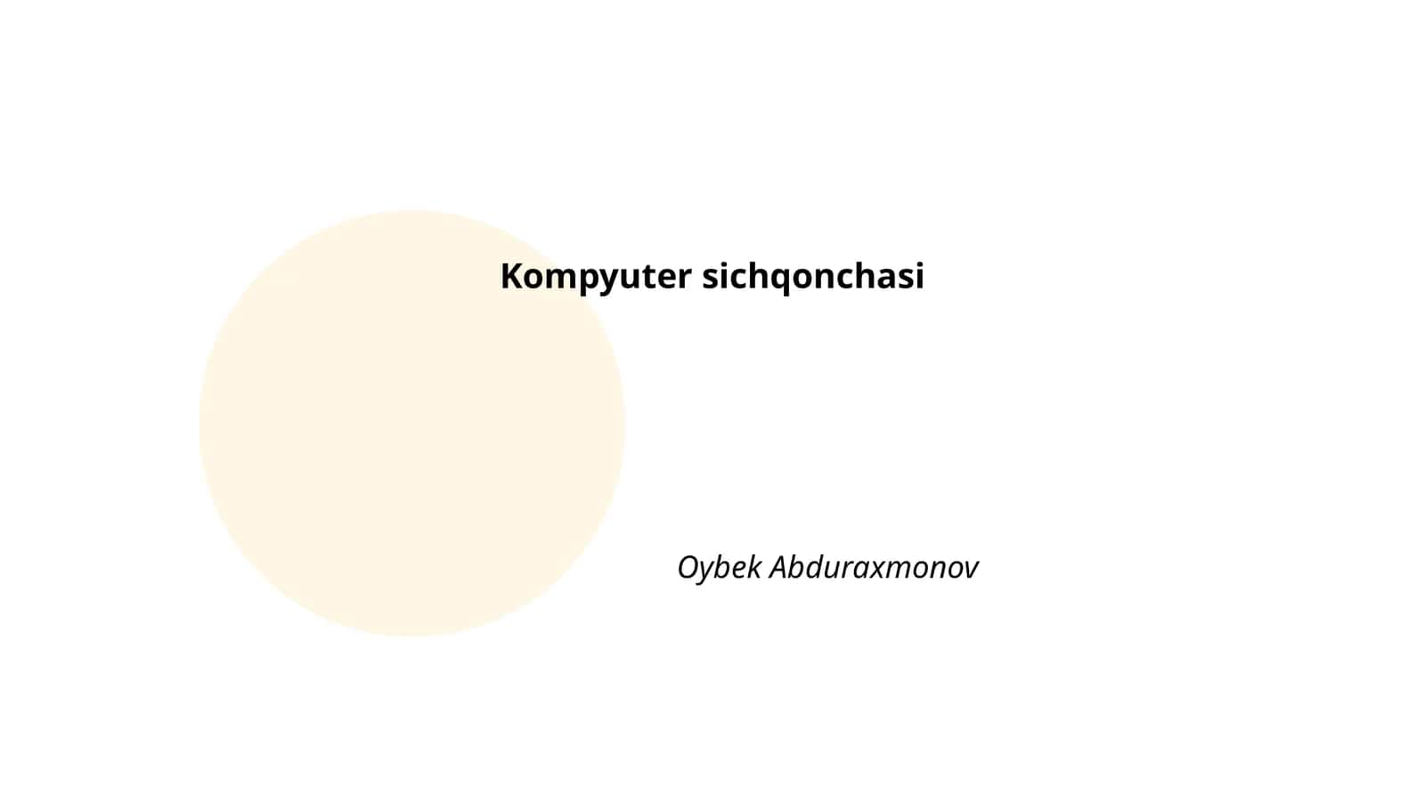 Kompyuter sichqonchasi