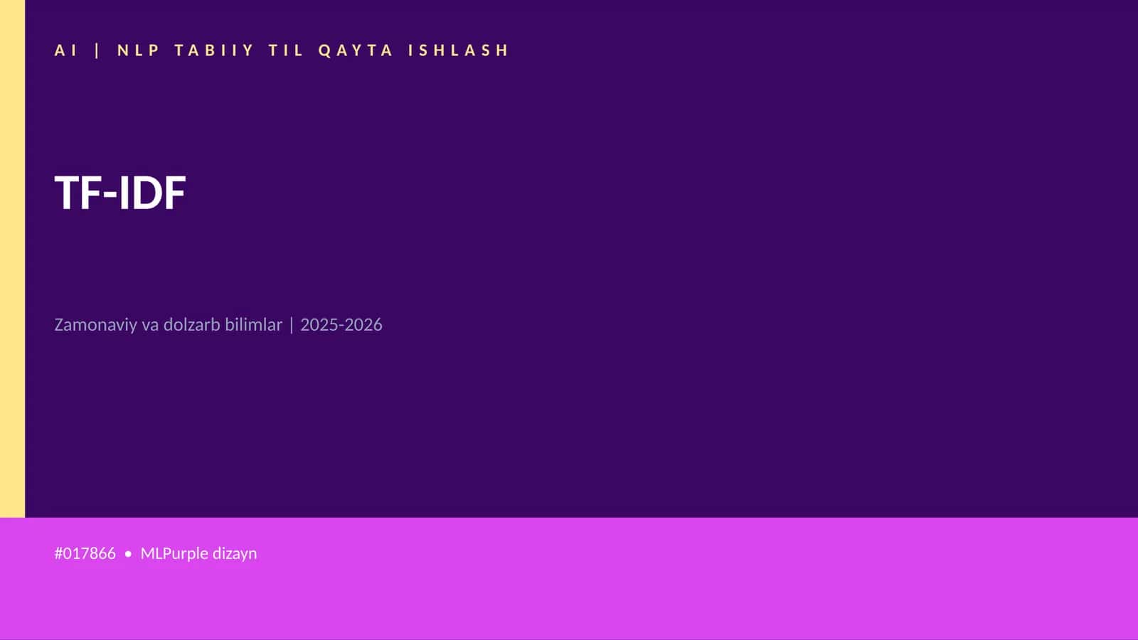AI | NLP TABIIY TIL QAYTA ISHLASH