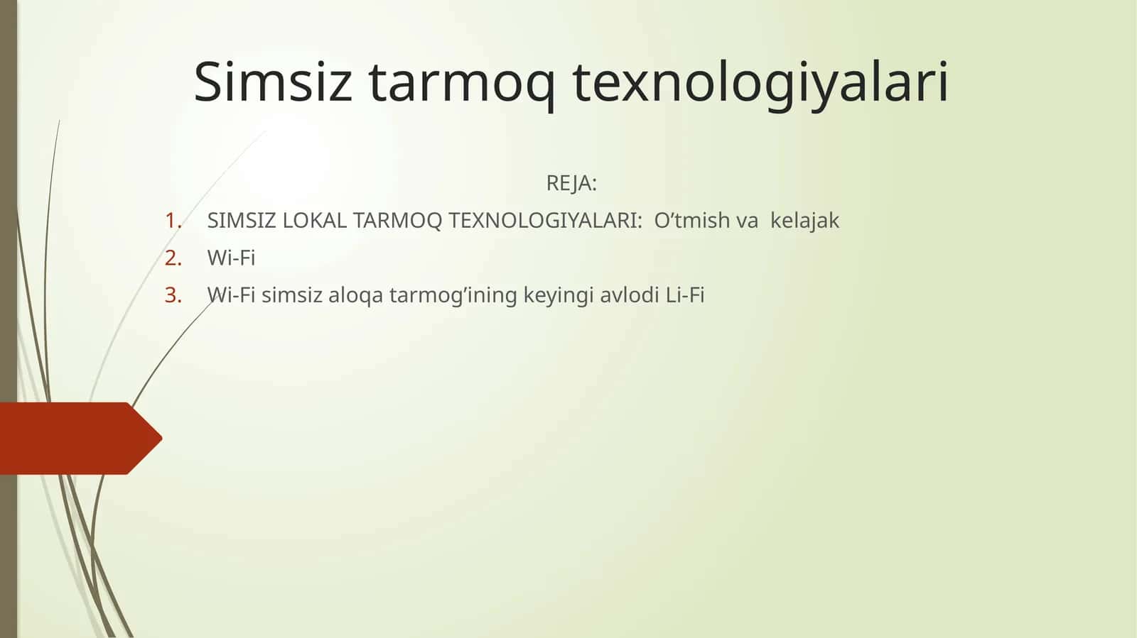 Simsiz tarmoq texnologiyalari