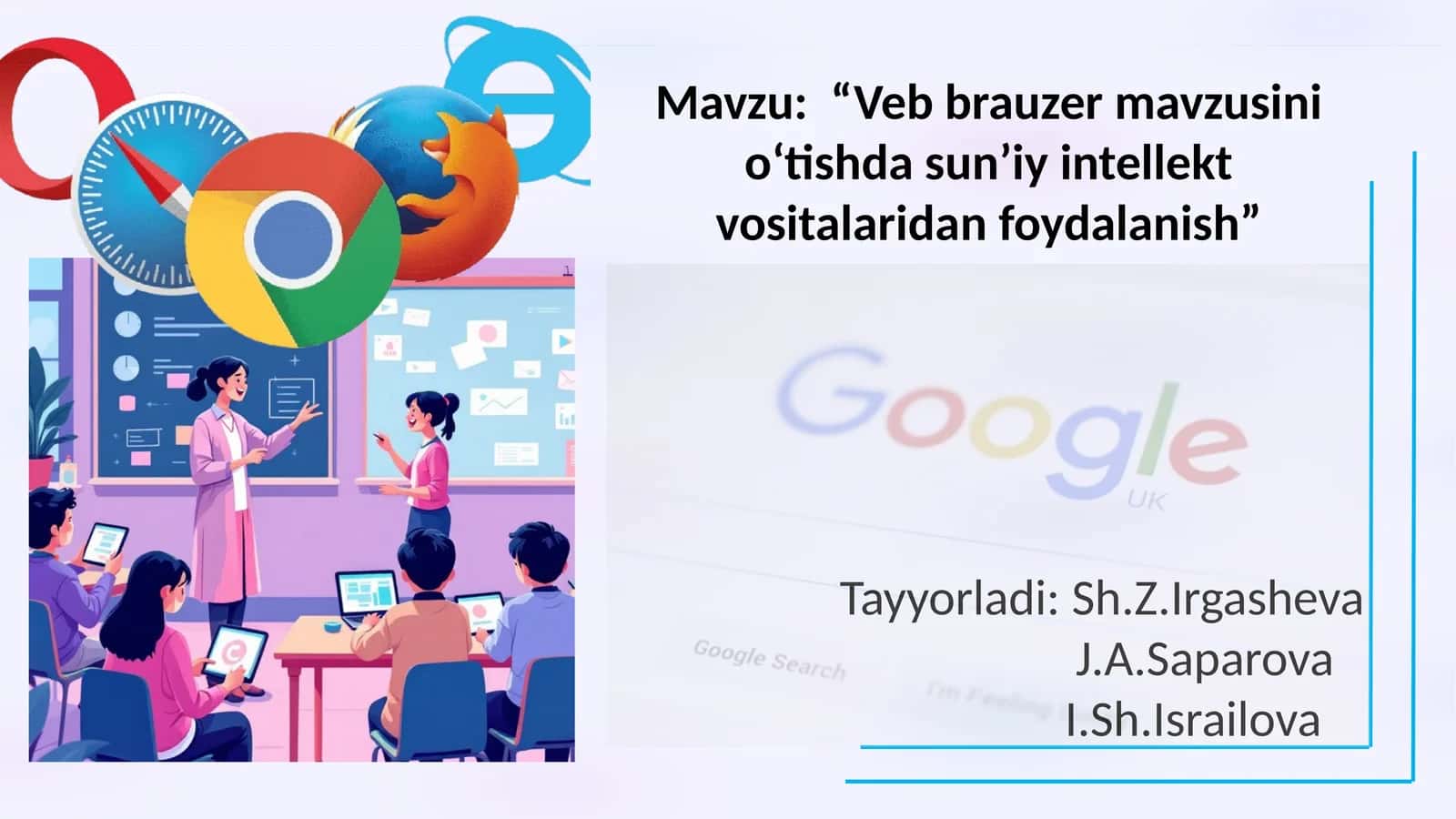 Vebbrauzer mavzusini o‘tishda sun’iy intellekt vositalaridan foydalanish