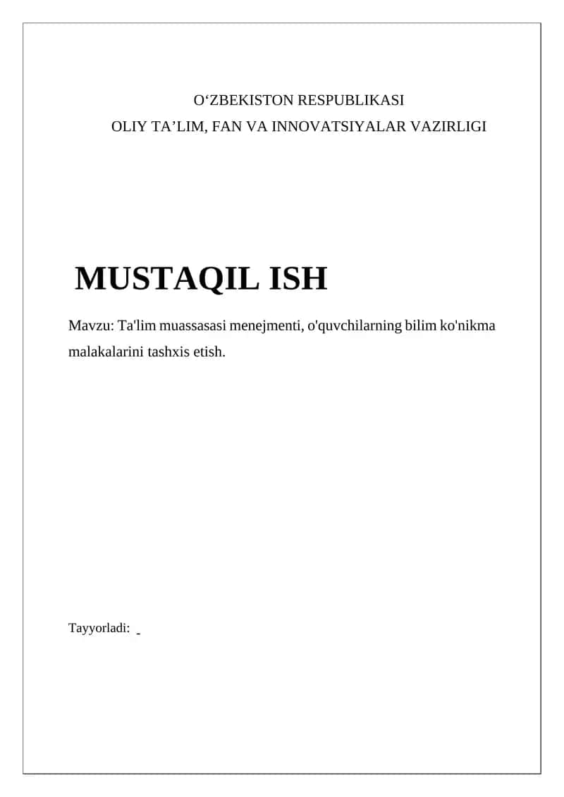 Ta'lim muassasasi menejmenti