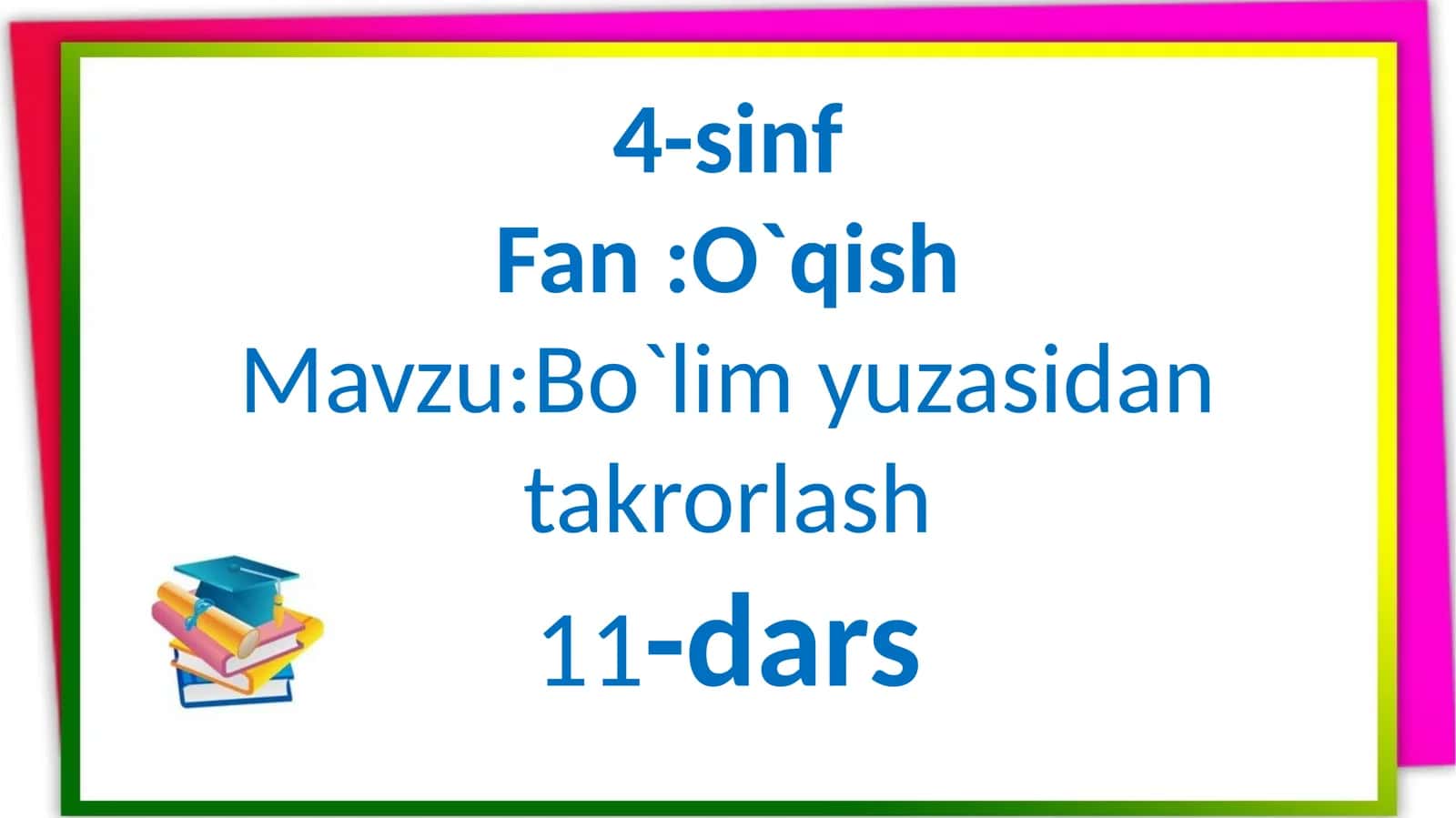 Bo`limyuzasidantakrorlash