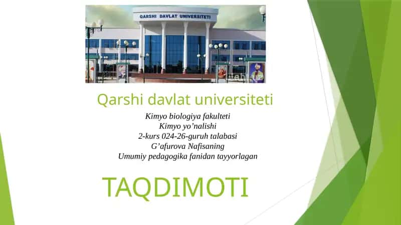 TA'LIM METODLARI VA VOSITALARI TA'LIM TURLARI VA TA'LIMNI TASHKIL ETISH SHAKLLARI