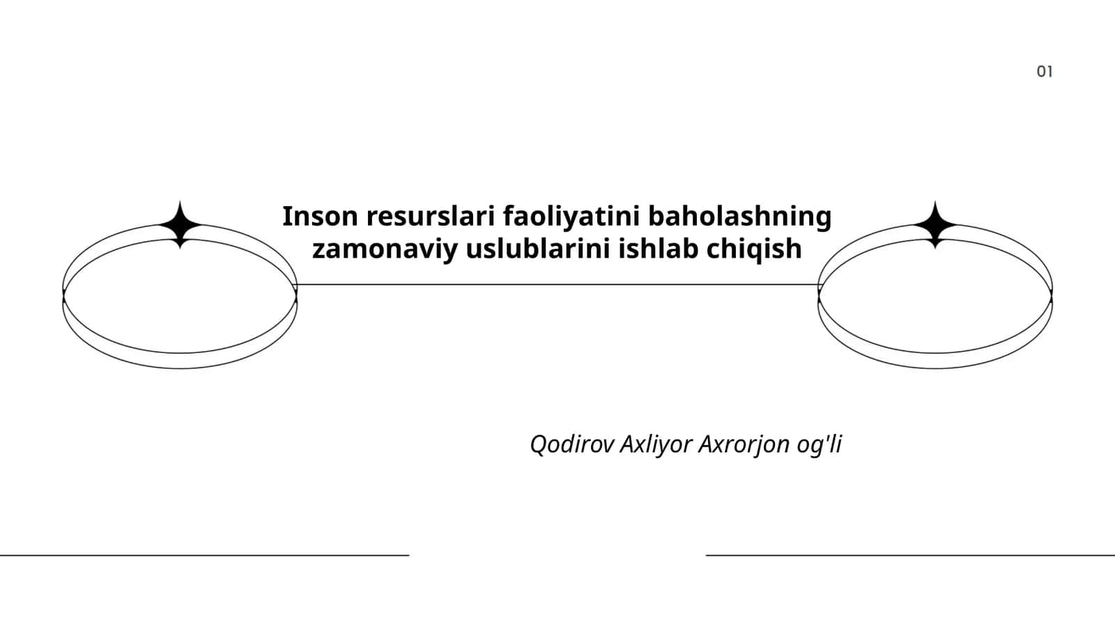 Inson resurslarini faoliyatini baholashning zamonaviy uslublarini ishlab chiqish