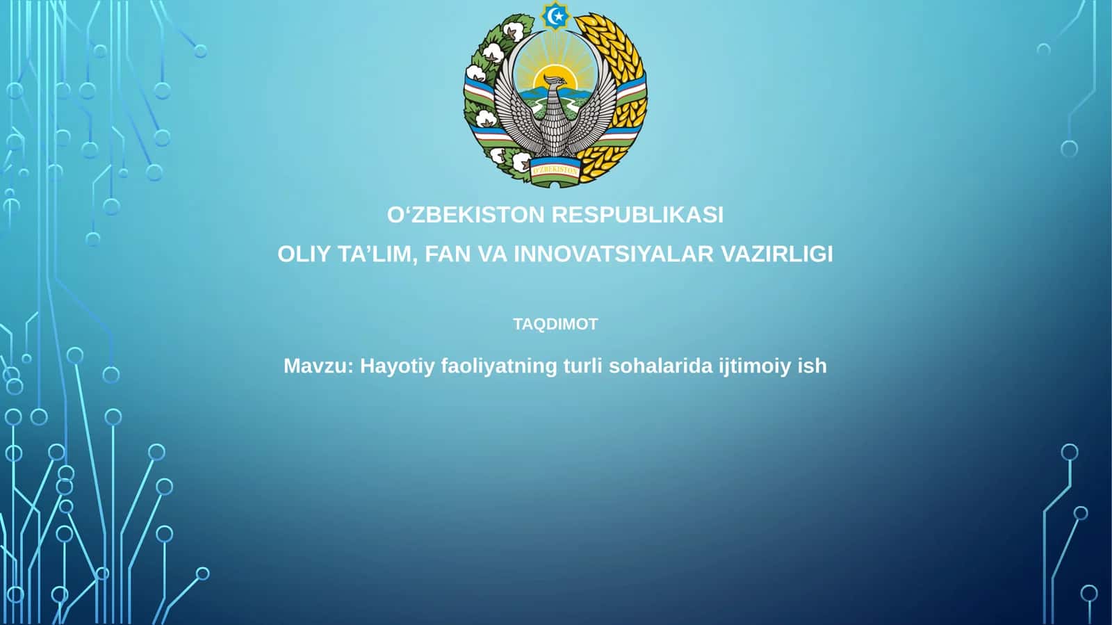 Ijtimoiy ishning turlari sohalari