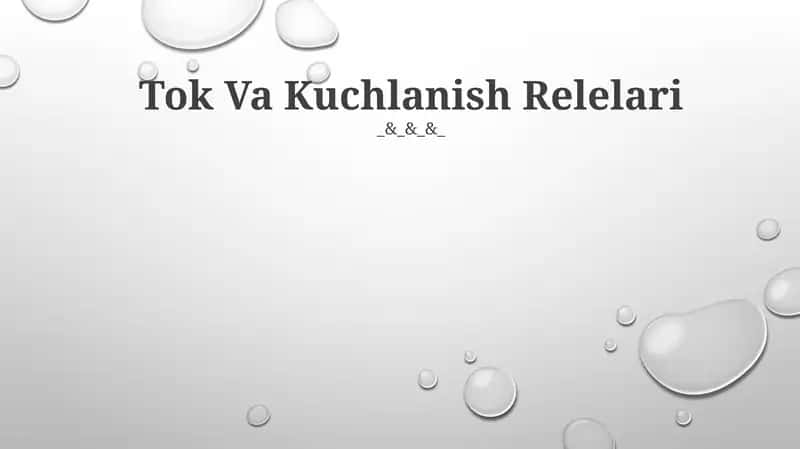 Tok Va Kuchlanish Relelari