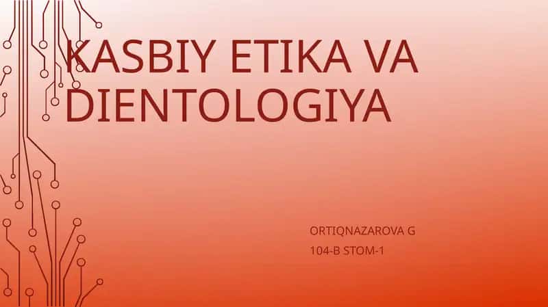 Kasbiy etikavadeontologiya