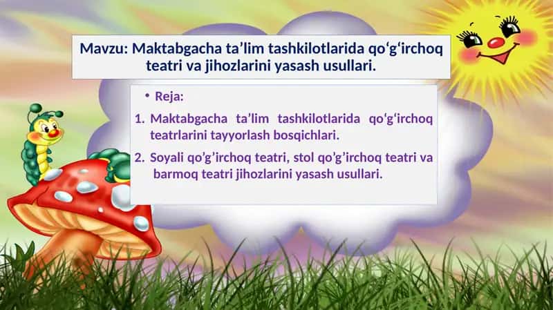 Maktabgacha ta’lim tashkilotlarida qo‘g‘irchoq teatri va jihozlarini yasash usullari