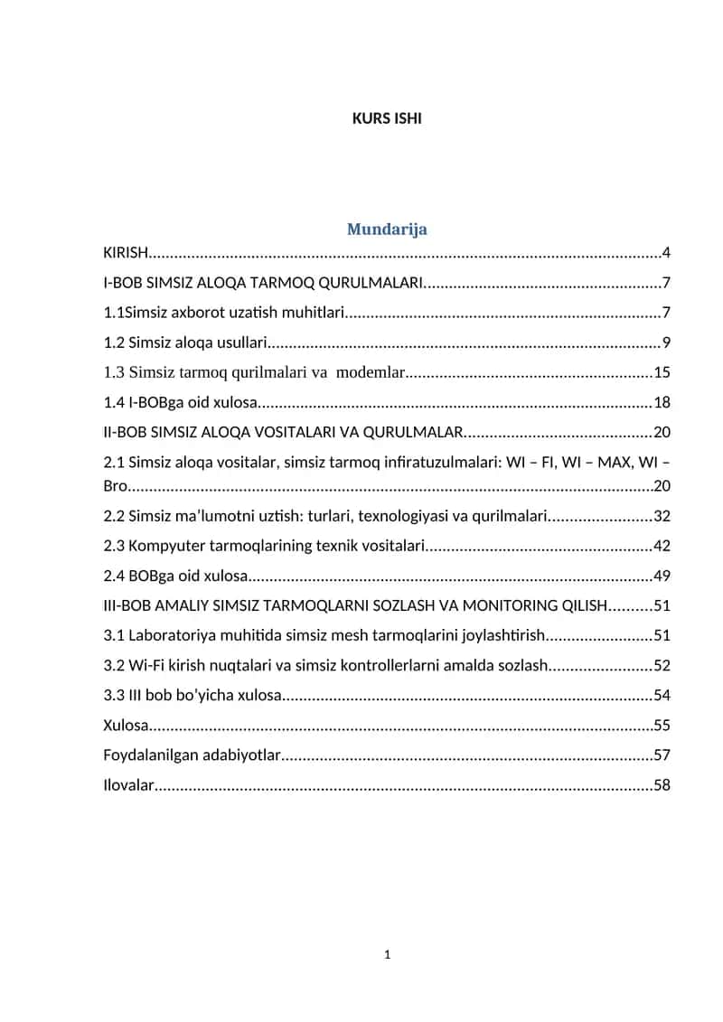 Simsiz aloqa tarmoqlari