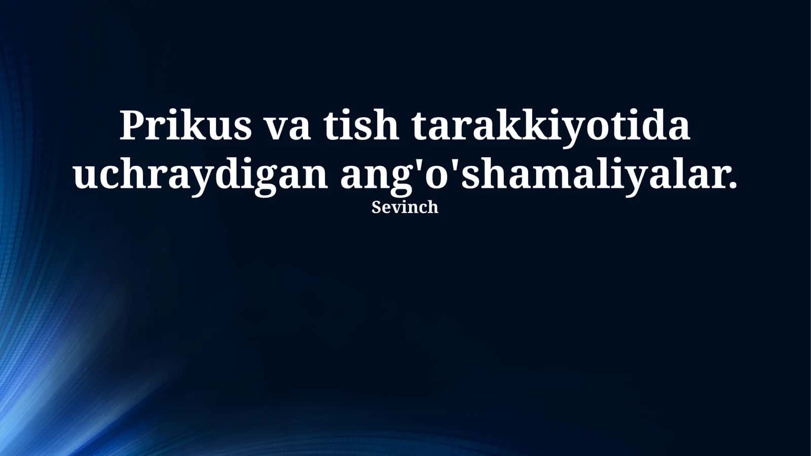 Jag'larning joylashishi bo'yicha anomaliyalar