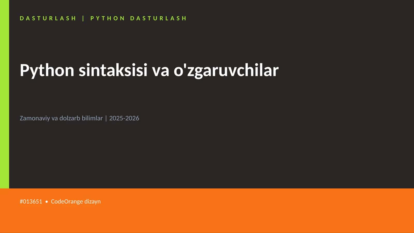 DASTURLASH | PYTHON DASTURLASH
