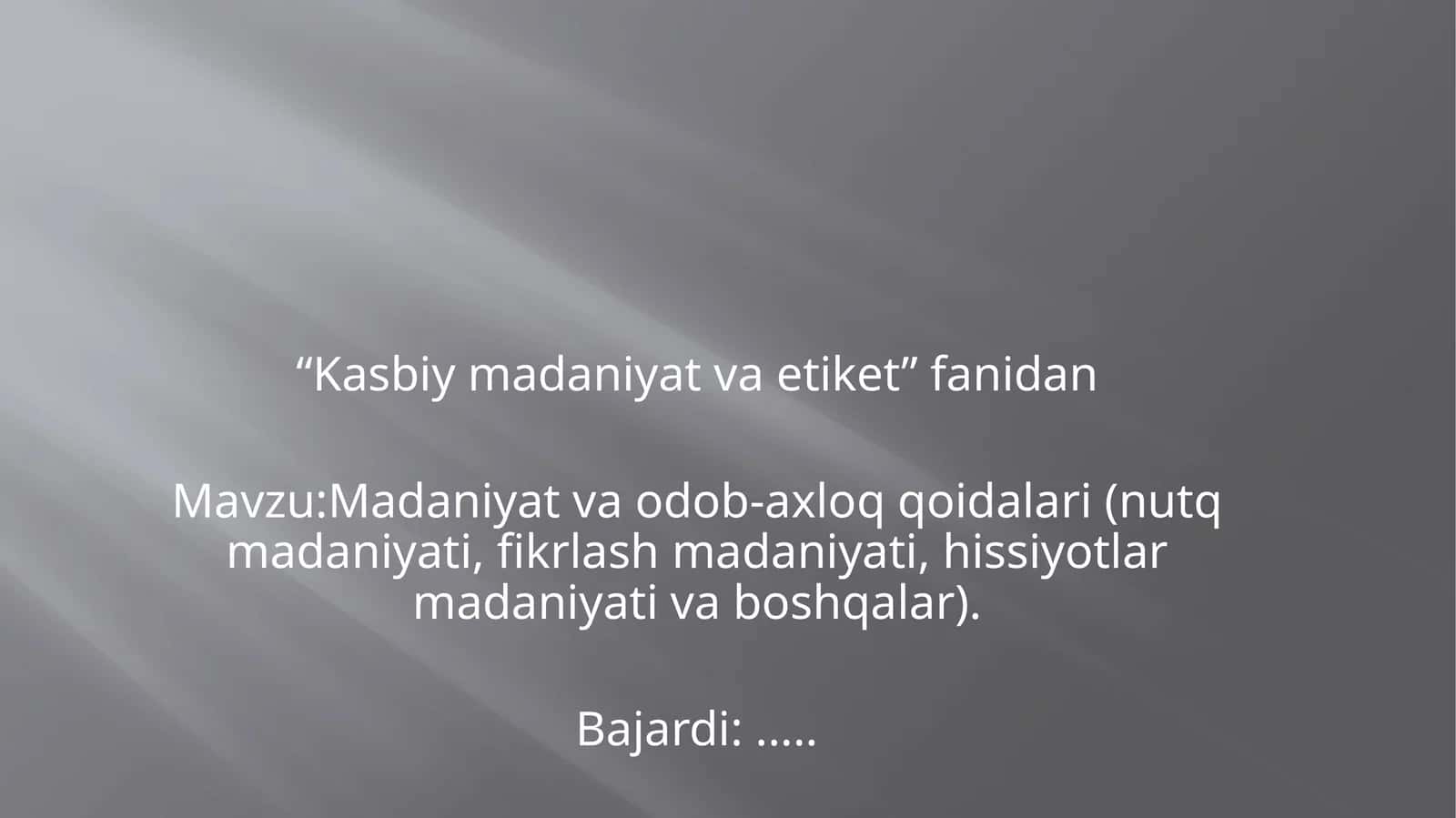 Kasbiymadaniyatvaetiket