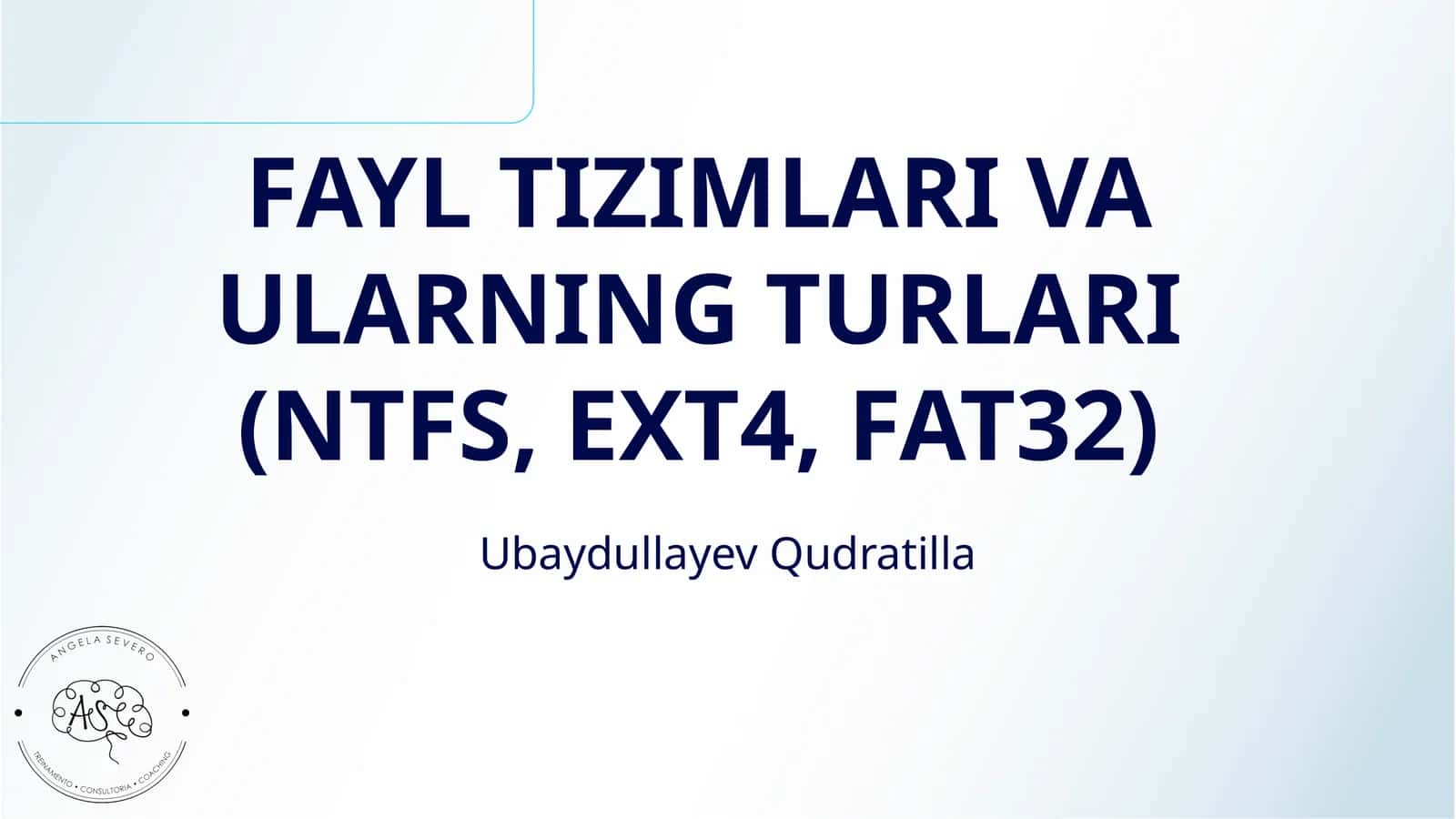 FAYL TIZIMLARI VA ULARNING TURLARI (NTFS, EXT4, FAT32)