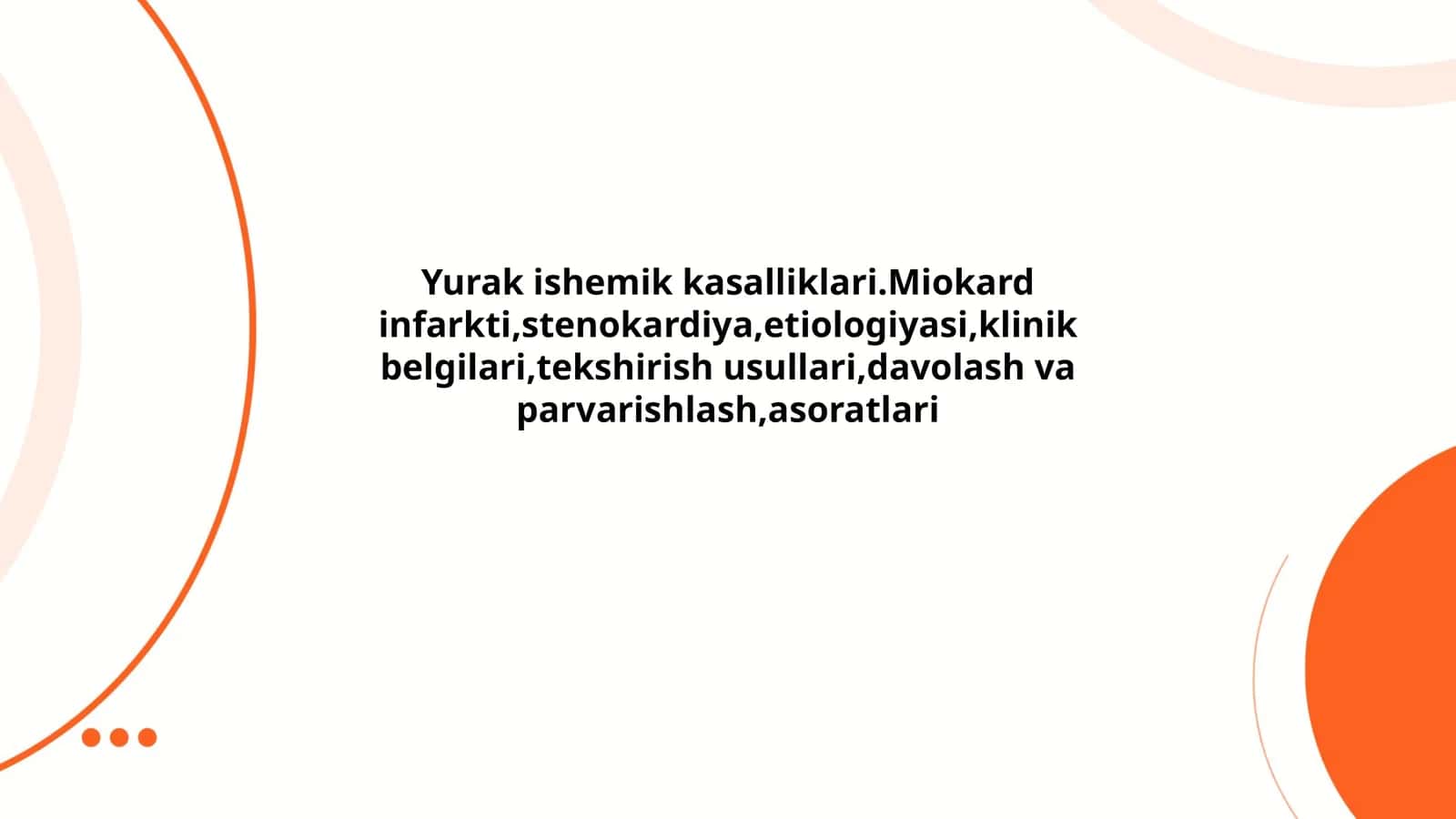 Yurak ishemik kasalliklari