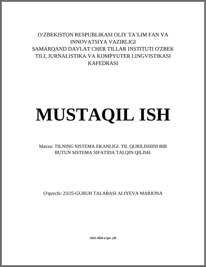 TILNING SISTEMA EKANLIGI