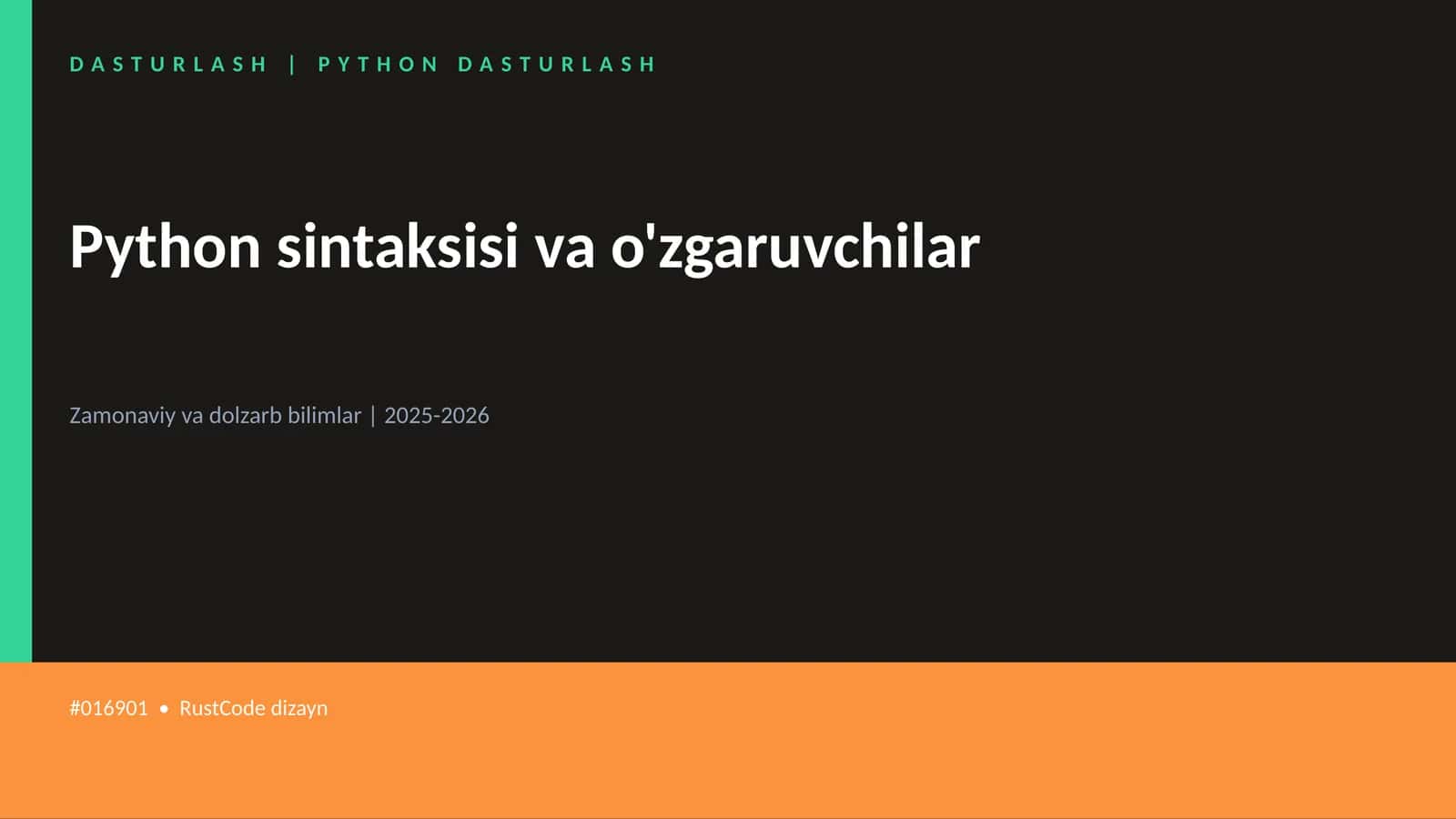 DASTURLASH | PYTHON DASTURLASH