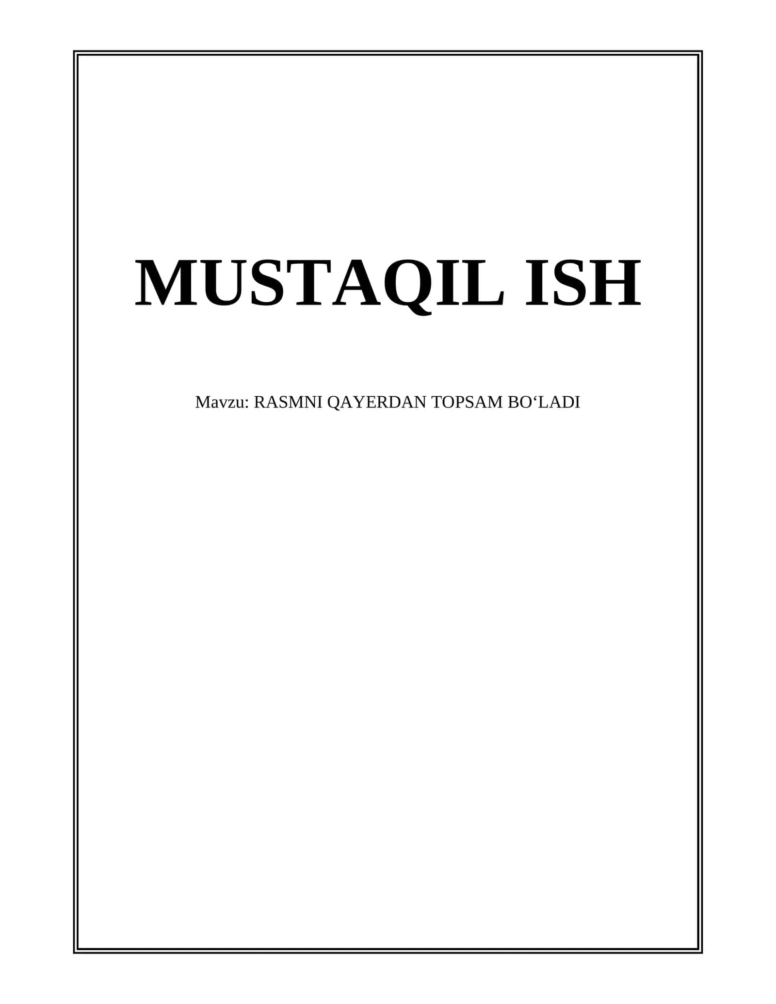 RASMNI QAYERDAN TOPSAM BOʻLADI