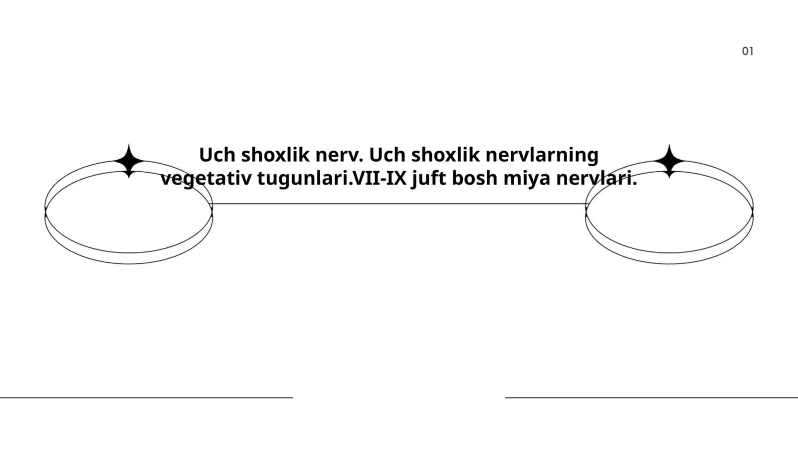 Uch shoxlik nerv. Uch shoxlik nervlarning vegetativ tugunlari.VII-IX juft bosh miya nervlari