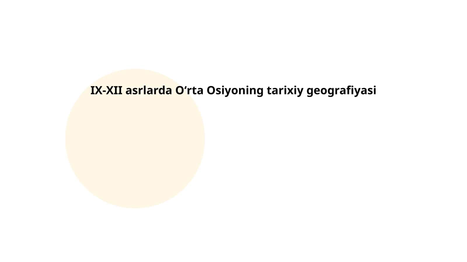 Oʻrta Osiyoning tarixiy geografiyasi