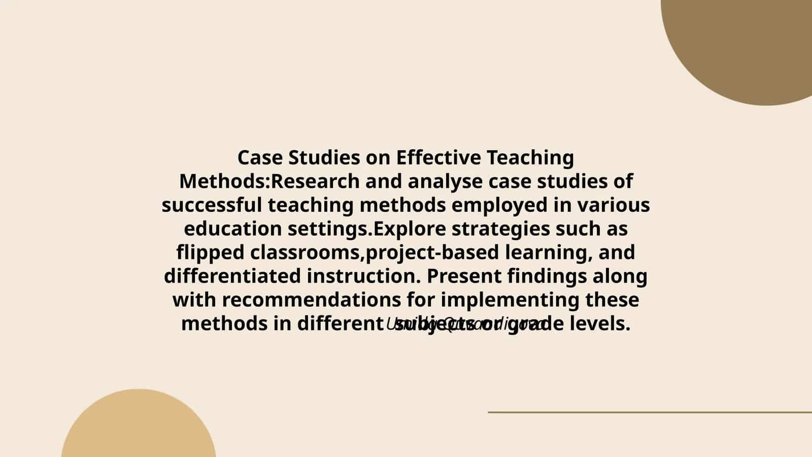 Case Studies on Effective Teaching Methods