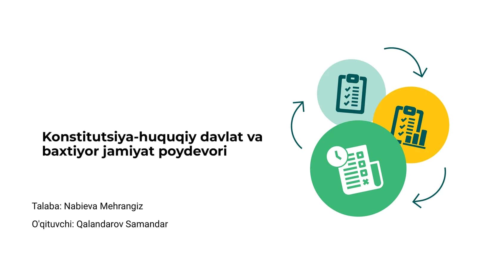 Konstitutsiya-huquqiy davlat va baxtiyor jamiyat poydevori