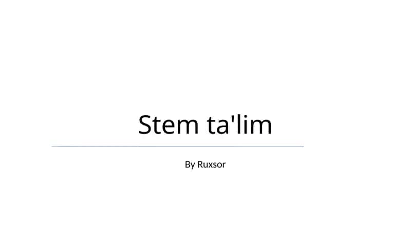 STEM ta'lim