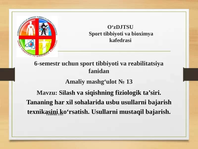 Massaj usullari texnikasi