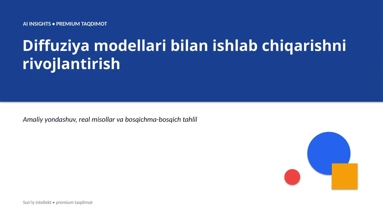 Diffuziya modellari bilan ishlab chiqarishni rivojlantirish